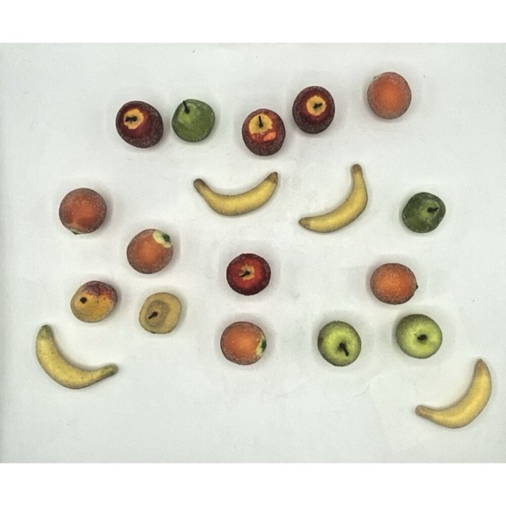 VTG Faux Sugar Fruit Lot 19 Home Decor Set Crafts DIY Cottage Tropical